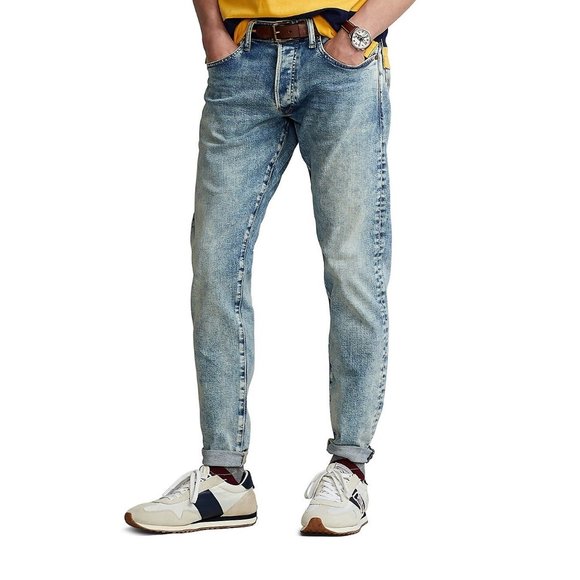 Polo Ralph Lauren Men's The Sullivan Slim Jeans Stretch Rope Dyed Denim Blue 32W - Picture 1 of 7